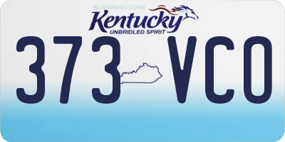 KY license plate 373VCO