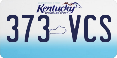 KY license plate 373VCS