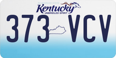 KY license plate 373VCV