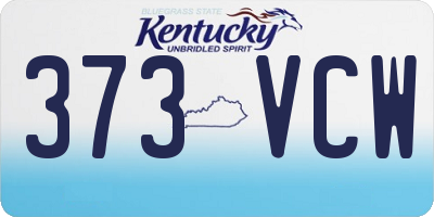 KY license plate 373VCW