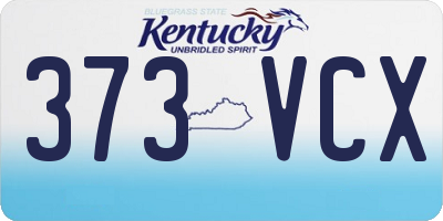 KY license plate 373VCX