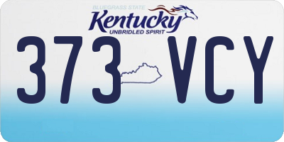 KY license plate 373VCY