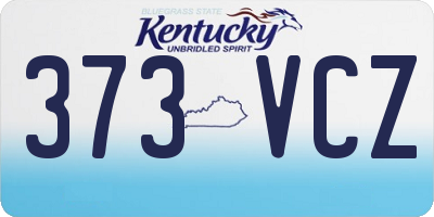 KY license plate 373VCZ