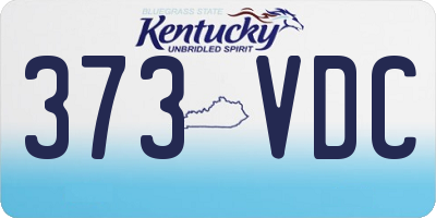 KY license plate 373VDC