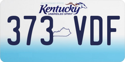 KY license plate 373VDF