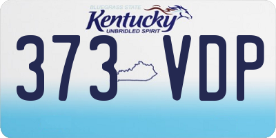 KY license plate 373VDP