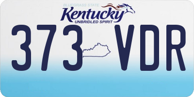 KY license plate 373VDR