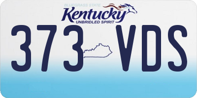 KY license plate 373VDS