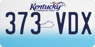KY license plate 373VDX