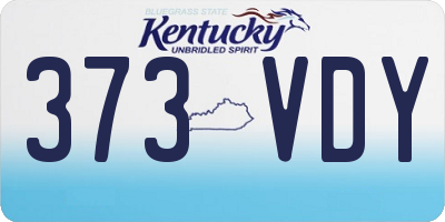 KY license plate 373VDY