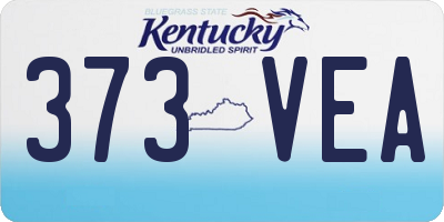 KY license plate 373VEA