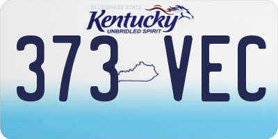 KY license plate 373VEC