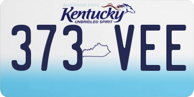 KY license plate 373VEE