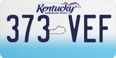 KY license plate 373VEF