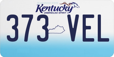 KY license plate 373VEL