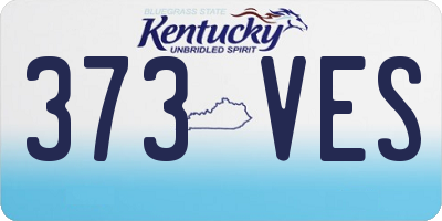 KY license plate 373VES