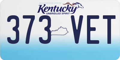 KY license plate 373VET