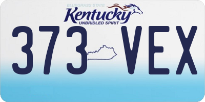 KY license plate 373VEX