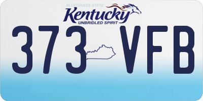 KY license plate 373VFB