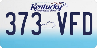 KY license plate 373VFD