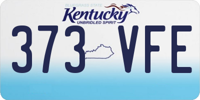 KY license plate 373VFE