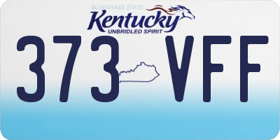 KY license plate 373VFF