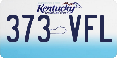 KY license plate 373VFL