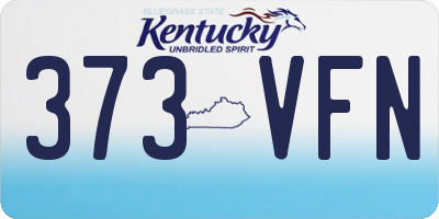 KY license plate 373VFN