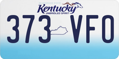 KY license plate 373VFO