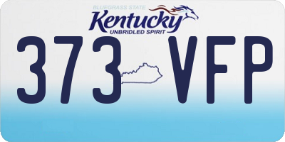 KY license plate 373VFP