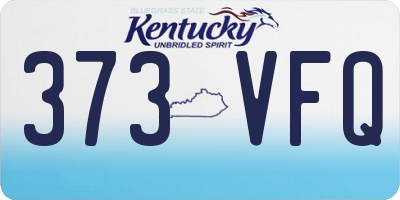 KY license plate 373VFQ
