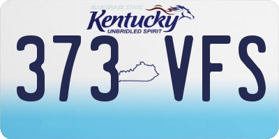 KY license plate 373VFS