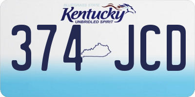 KY license plate 374JCD