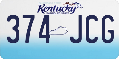 KY license plate 374JCG