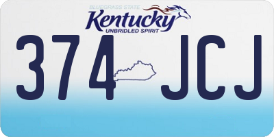 KY license plate 374JCJ