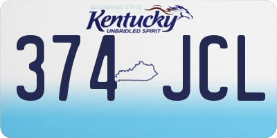 KY license plate 374JCL