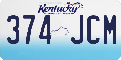 KY license plate 374JCM