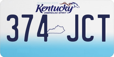 KY license plate 374JCT
