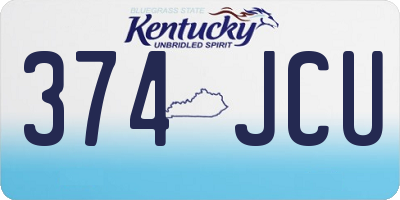KY license plate 374JCU