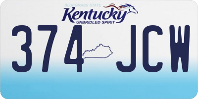 KY license plate 374JCW