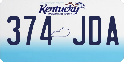 KY license plate 374JDA