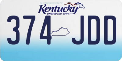 KY license plate 374JDD
