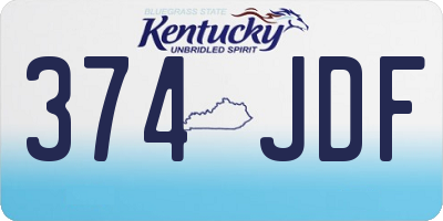 KY license plate 374JDF