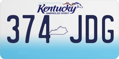 KY license plate 374JDG