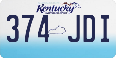 KY license plate 374JDI