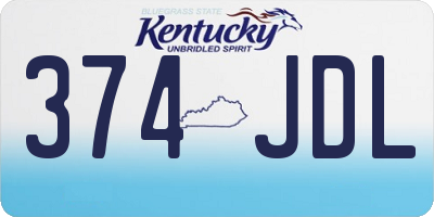 KY license plate 374JDL