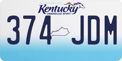 KY license plate 374JDM
