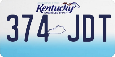 KY license plate 374JDT