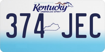 KY license plate 374JEC
