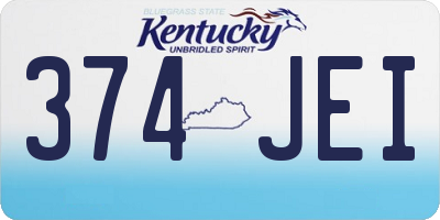 KY license plate 374JEI